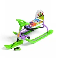 Снегокат &laquo;Twiny1+&raquo; с монстриками, со спинкой, зелёный, фиолетовый, TW1+/МН Nika Kids