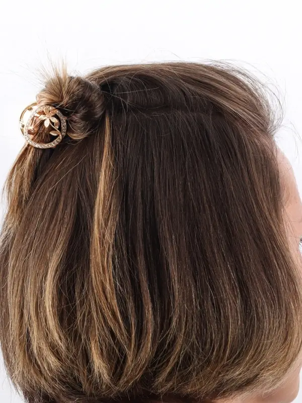 Крабик для волос &laquo;Флоранс&raquo;, классика, 3.5 см, золотистый