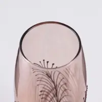 Ваза &laquo;Креман&raquo; овал, шоколад, h=26 см, стекло, светло-коричневая