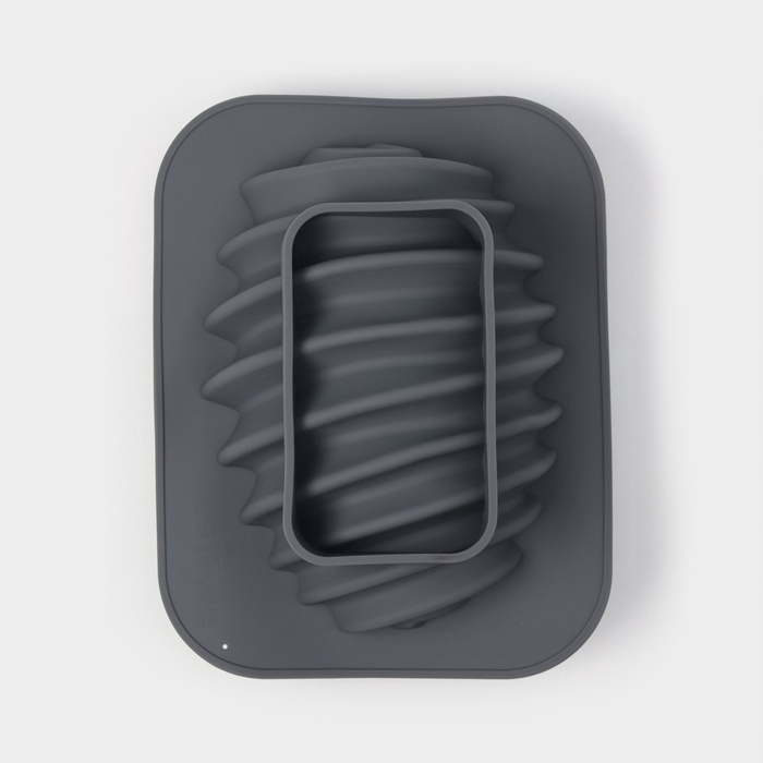 Форма для выпечки и муссовых десертов KONFINETTA «Грани», силикон, 19×15,3×8,8 см, серая Форма для выпечки и муссовых десертов KONFINETTA «Грани», силикон, 19×15,3×8,8 см, серая