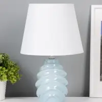 Лампа настольная E27 40Вт "Ракушка" оливковый перламутр 20х20х32 см