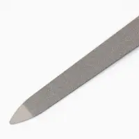 Пилка металлическая для ногтей, 12 см, на блистере, цвет серебристый, чёрный