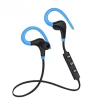 Наушники спортивные беспроводные, Luazon VBT 1.12, вакуумные, Bluetooth 4.1, с микрофоном, 80 мАч, чёрно-синие