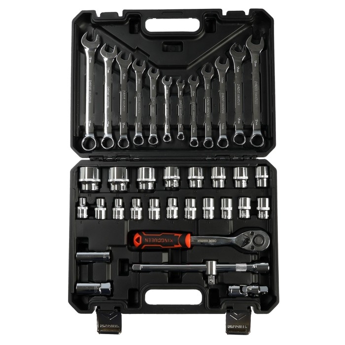 Набор инструментов автомобильный KINGQUEEN WIB-60011, 72 зуба, 1/2", 37 предметов