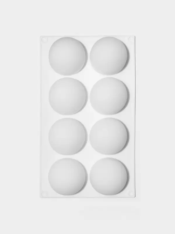 Форма для муссовых десертов и выпечки KONFINETTA &laquo;Шарики&raquo;, 29.7&times;17.4&times;3.7 см, 8 ячеек, силикон, белая