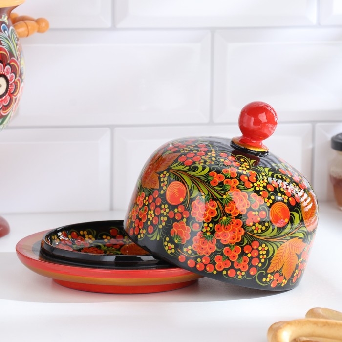 Масленка , 15х12 см, хохлома Масленка , 15х12 см, хохлома