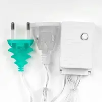 Гирлянда &laquo;Бахрома&raquo; 2.4&times;0.9 м с насадками &laquo;Звёзды&raquo;, IP20, прозрачная нить, 138 LED, свечение мульти, 8 режимов, 220 В