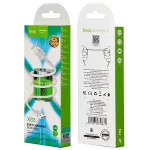 Кабель X83 HOCO USB на Lightning 1M 2.4A белый