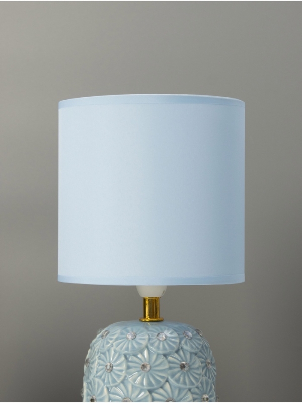 Лампа настольная "Букет" 1х40Вт Е14 голубой 14,5х14,5х30см МОДЕЛЬ: