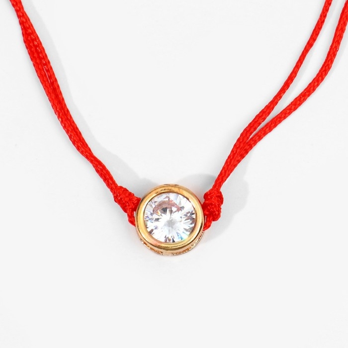 Новый год! Браслет «Новогодний» страза крупная, цвет красный с золотом, 7см Новый год! Браслет «Новогодний» страза крупная, цвет красный с золотом, 7см