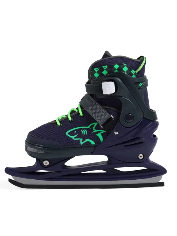 Коньки детские раздвижные BlackAqua, р. 27-30, для фитнеса, синие, зелёные Коньки детские раздвижные BlackAqua, р. 27-30, для фитнеса, синие, зелёные