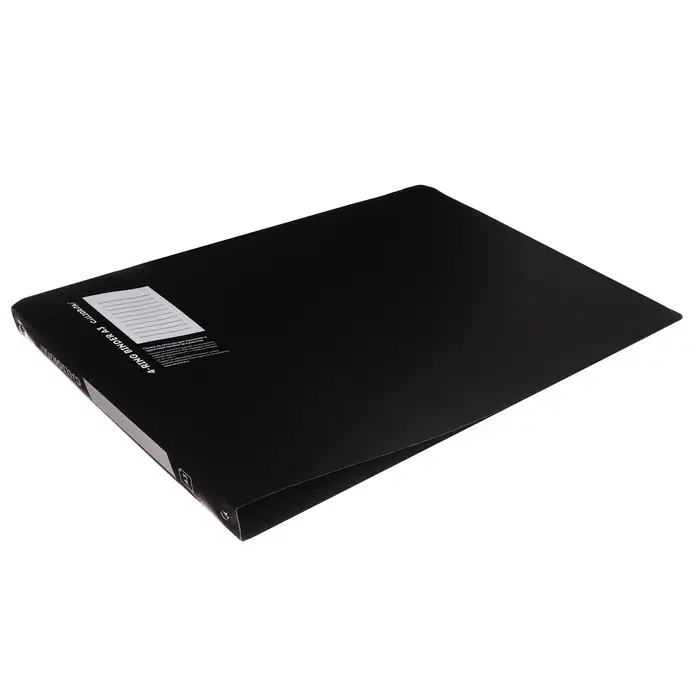 Папка на 4 кольцах А3, Calligrata TOP, 27 мм, 800 мкм, горизонтальная, чёрная