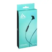 Наушники спортивные беспроводные, Luazon VBT 1.12, вакуумные, Bluetooth 4.1, с микрофоном, 80 мАч, чёрно-синие