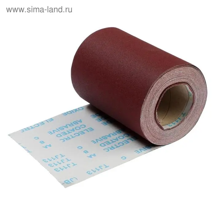 Шкурка шлифовальная в мини рулонах ТУНДРА, на тканевой основе водостойкая, 200 мм &times; 20 м, Р150