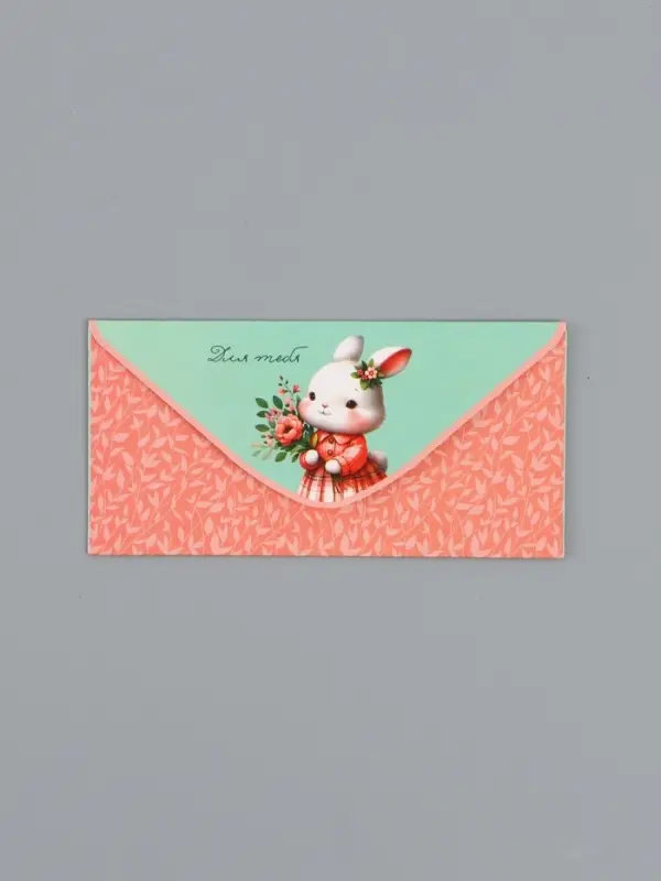 Конверт для денег &laquo;Для Тебя&raquo;, зайка, 16,5 х 8 см