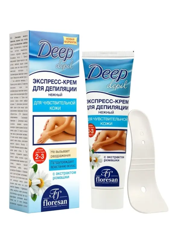 Экспресс-крем для депиляции Floresan Deep Depil нежный, для чувствительной кожи, 100 мл