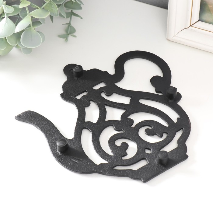 Сувенир чугун подставка  Сувенир чугун подставка "Чайничек" 17х17 см