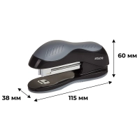 Степлер Attache leader до 15 листов, черный/серый, №10 антистеп