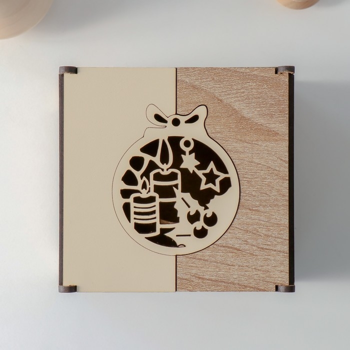 Шкатулка комбинированная  Шкатулка комбинированная "Шарик" 10,5х10х7 см