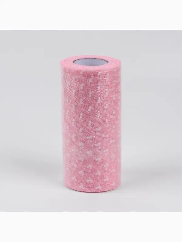 Фатин &laquo;Горох&raquo;, 15 см, 23&plusmn;1 м, 11&plusmn;1 г/м&sup2;, розовый №4
