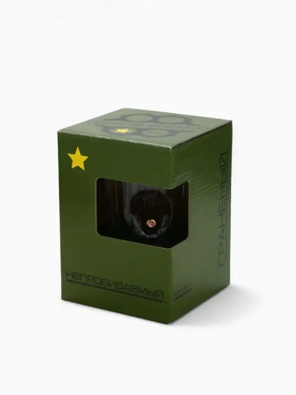 Стакан непробиваемый с пулей &laquo;Военный&raquo;, гранёный, 250 мл