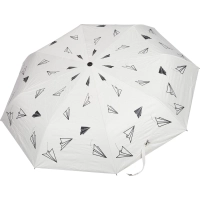 Зонт полный автомат, Самолетики, белый,HD-U28 white
