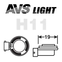 Галогенная лампа AVS SIRIUS/NIGHT WAY/ PB H11.12V.55W. 2шт.