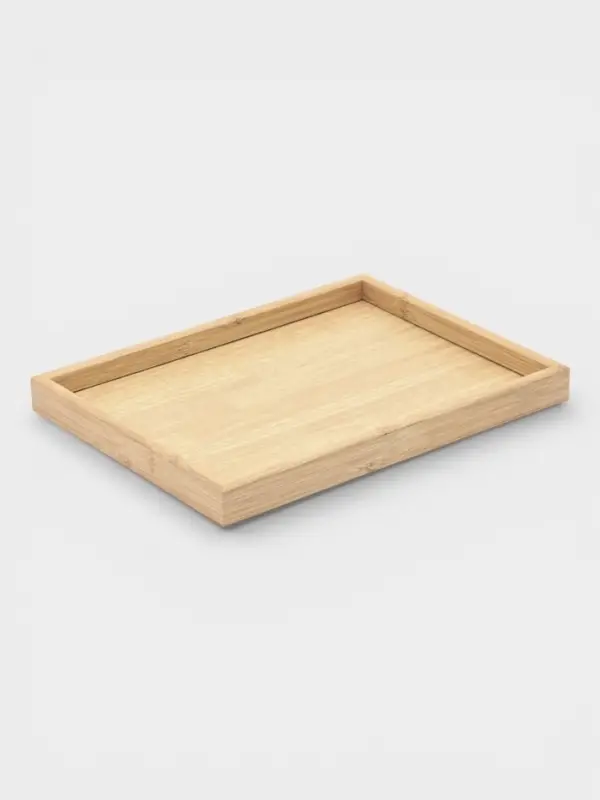 Подносы Доляна, набор 3 шт., 40&times;30 см, 35&times;25 см, 30&times;20 см, дерево, бежевые