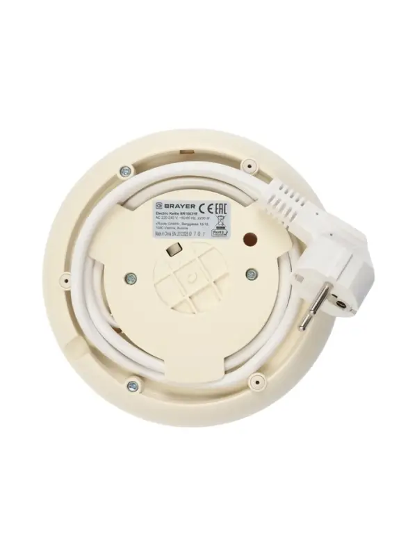 Чайник BRAYER 1083BR-YE, электрический, 2200Вт, 1.7л, нерж.сталь. автоотключение