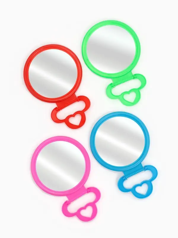 Зеркало настольное, круглое, настенное, 11.5&times;17.8 см, (d=9.5 см), МИКС