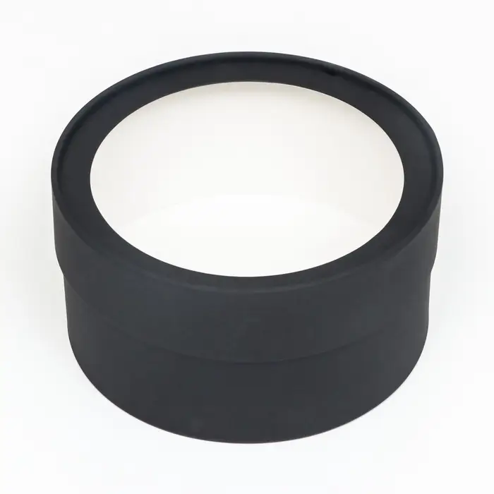 Подарочная коробка круглая, чёрная, завальцованная с окном, 21&times;11 см