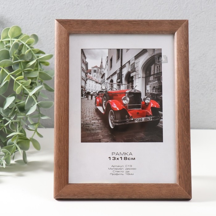 Фоторамка сосна с19 орех 13х18 см (пластиковый экран) Фоторамка сосна с19 орех 13х18 см (пластиковый экран)