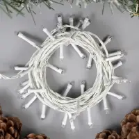 Гирлянда &laquo;Нить&raquo; 5 м, IP20, белая нить, 50 LED, 8 режимов, 220 В, свечение синее