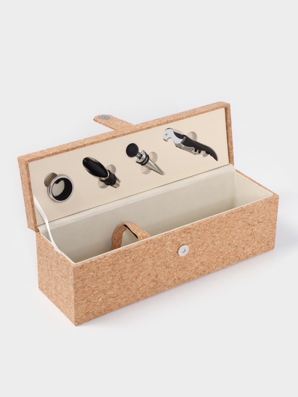 Набор для вина  Набор для вина "Cork" 4 предмета с держателем для бутылки