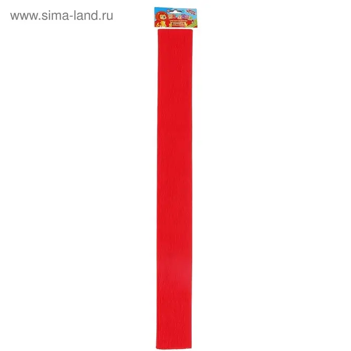Бумага крепированная 50&times;200 см, в рулоне, 32 г/м&sup2;, красная