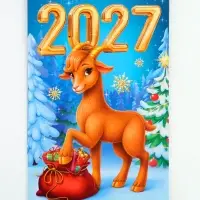 Календарь 2027 на пружине без ригеля