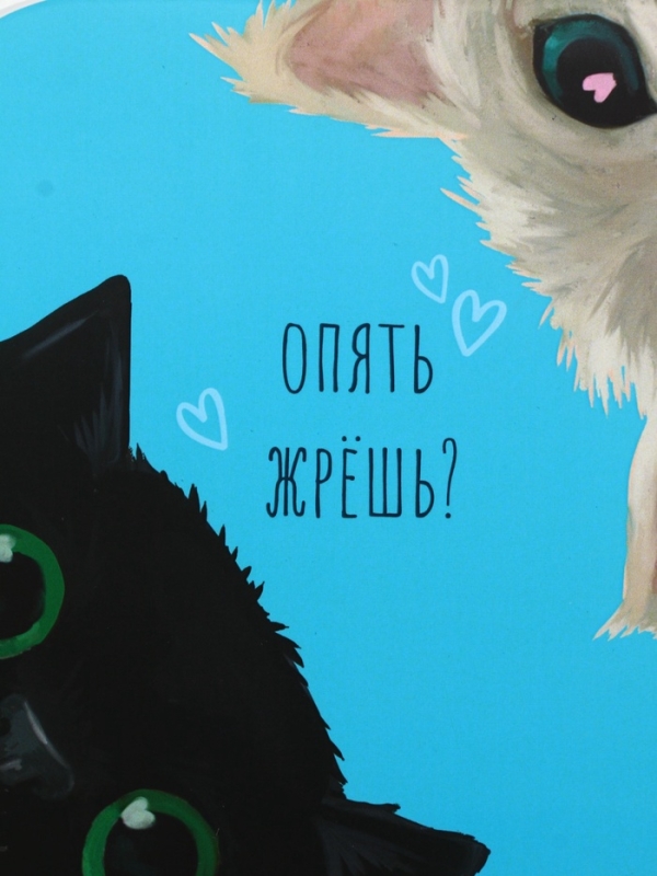 Ланч - бокс с секциями и ложкой «Коты», 17,8 х 17,8 х 7 см