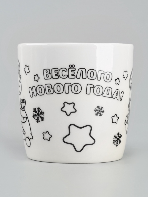 Кружка под роспись «Веселого Нового года» Единорог и Снегурочка 300 мл Кружка под роспись «Веселого Нового года» Единорог и Снегурочка 300 мл