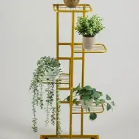 Подставка для цветов Greengo, 5 полок, 44&times;22&times;95 см, напольная, металл, цвет золотой