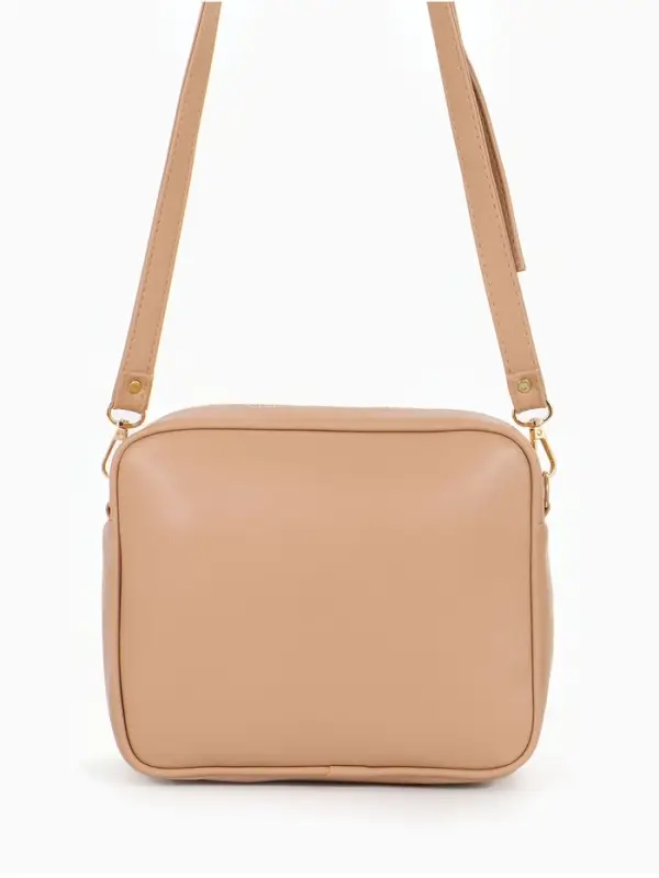 Сумка женская кросс-боди TEXTURA на молнии, 22&times;8&times;17 см, бежевая