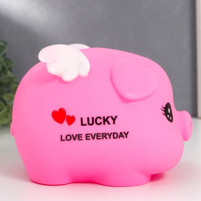 Копилка пластик Копилка пластик "Свинка с крылышками" МИКС 12,5х15,5х11,5 см