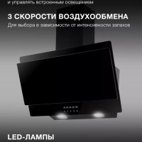 Вытяжка каминная HGH 6830 BG черный