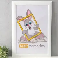 Фоторамка для фото 40&times;60 см Keep memories Luxe Elegance, пластик, белый, (пластиковый экран)