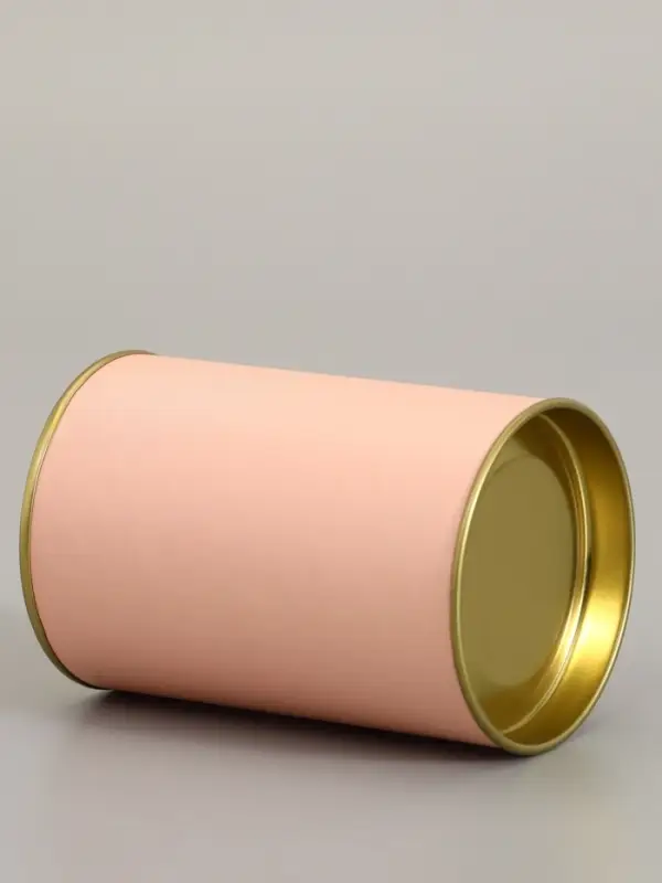 Тубус 73&times;110 мм (90 мм внутренняя высота), персиковая, металлическая крышка