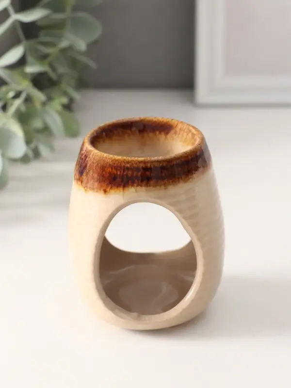 Аромалампа для эфирных масел &laquo;Полоски&raquo;, керамика, 8.2&times;6.3&times;6.3 см, МИКС