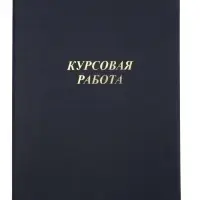 Папка &laquo;Курсовая работа&raquo; А4, бумвинил, гребешки/сутаж, (без бумаги) синяя 10КР01