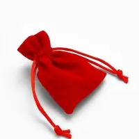 Набор мешочков подарочных 50шт. бархатный "Классика", 6*8, цвет красный (4621397)