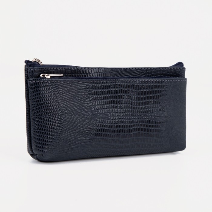 Кошелёк женский на молнии, цвет синий Кошелёк женский на молнии, цвет синий