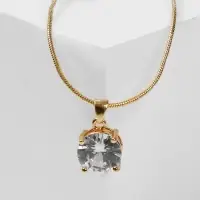 Кулон «Стразинка», белый в золоте, 40 см Кулон «Стразинка», белый в золоте, 40 см