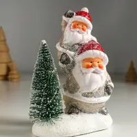 Сувенир керамика свет "Два Деда Мороза у ёлочки" 12х7х16 см Сувенир керамика свет "Два Деда Мороза у ёлочки" 12х7х16 см
